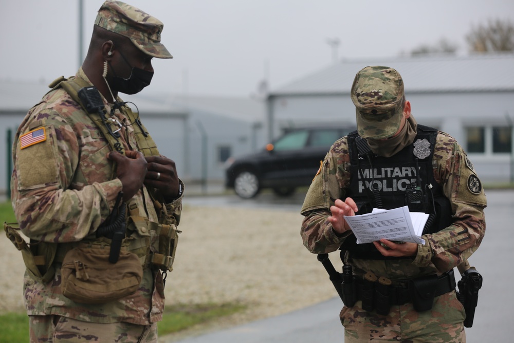 Soldiers assigned to the 29th Military Police detachment conduct DUI stop training during KFOR 28