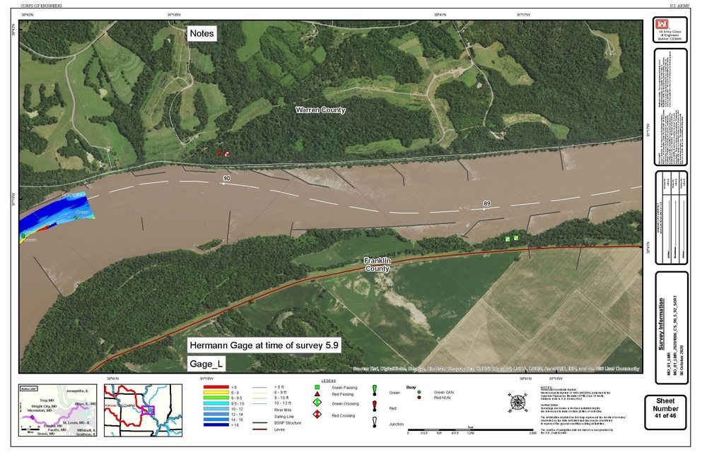 Survey result on Missouri River, River Mile 88-91, part 1