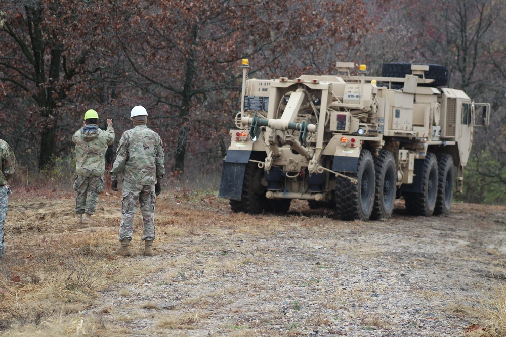 Soldiers hold field training for the Regional Training Site-Maintenance Wheeled-Vehicle Recovery Operations Course at Fort McCoy
