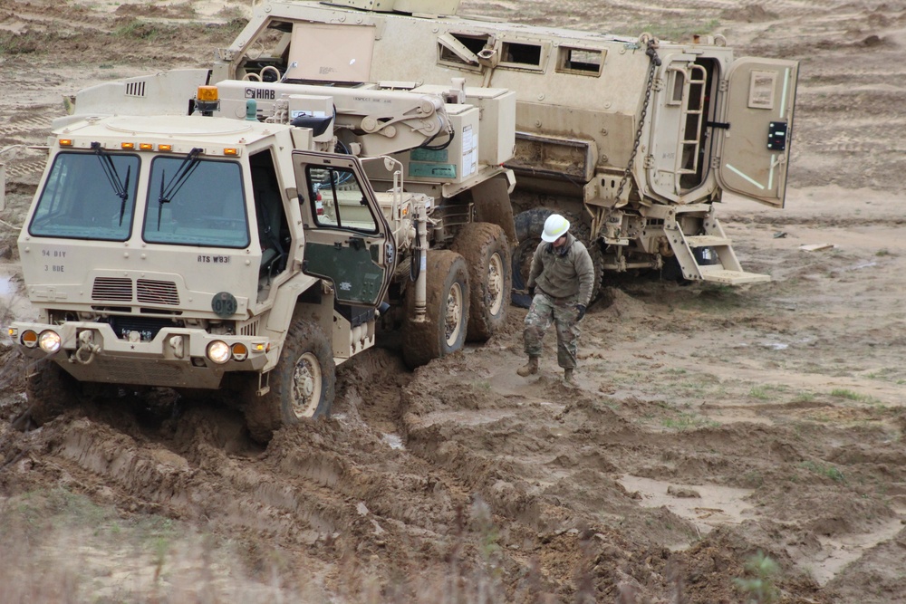Soldiers hold field training for the Regional Training Site-Maintenance Wheeled-Vehicle Recovery Operations Course at Fort McCoy