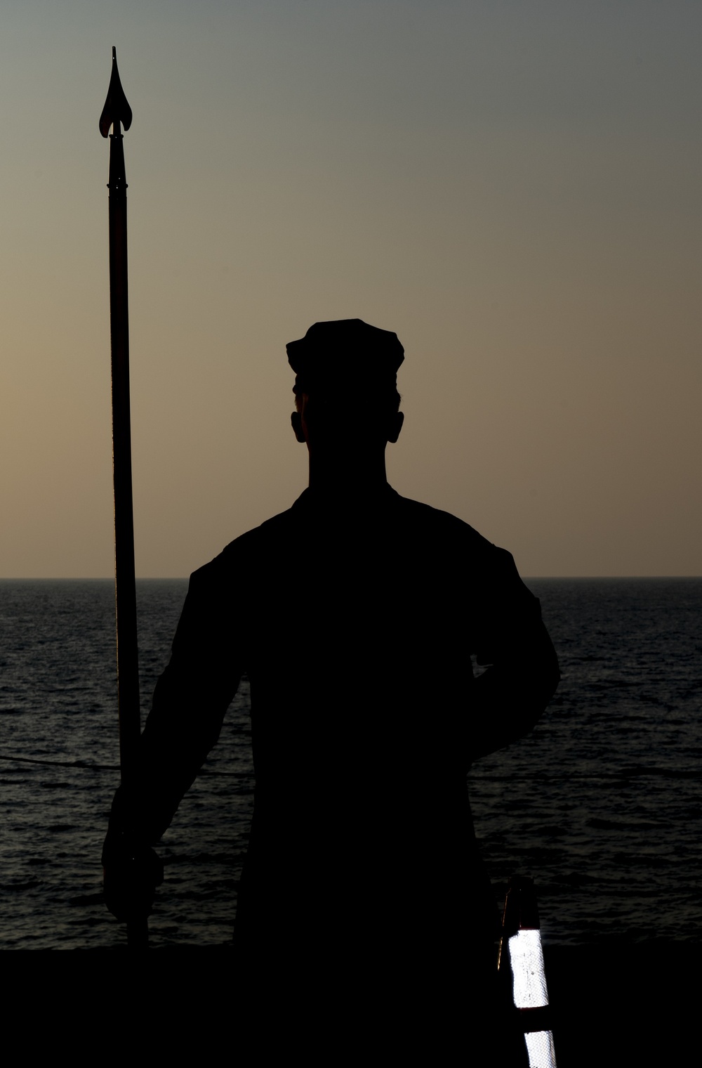 Marine Wields Ceremonial Pike