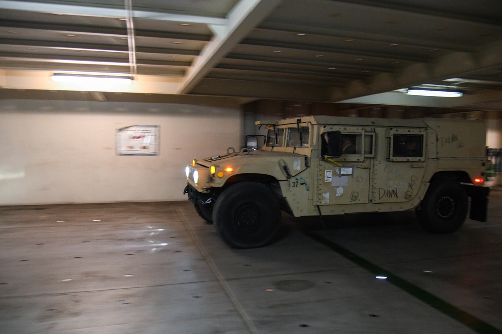 Army soldiers transport cargo for global operations