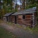 Revolutionary War soldier and officers’ huts