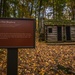 Revolutionary War soldier and officers’ huts