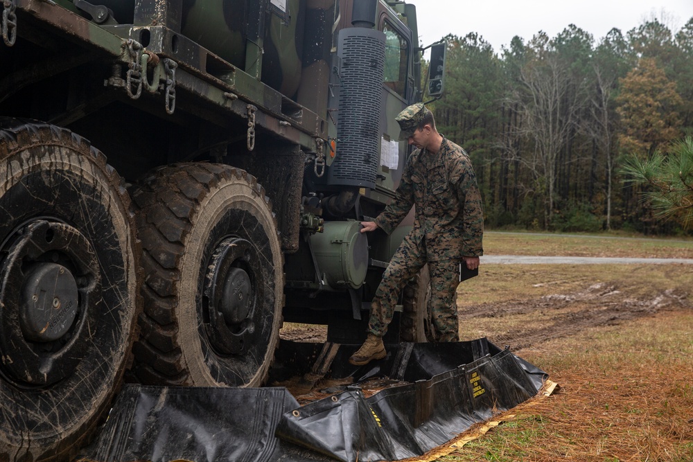 A Better Environment | II MSB Marines conduct fuel berm checks during MEFEX 21.1