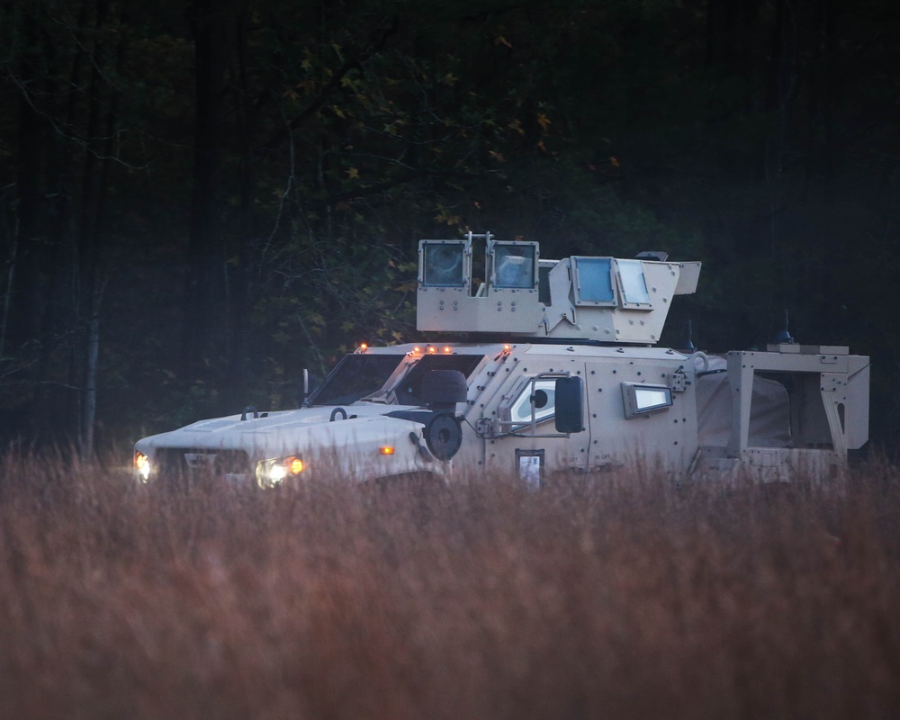 II MSB Conduct a Night Drivers Course with JLTV