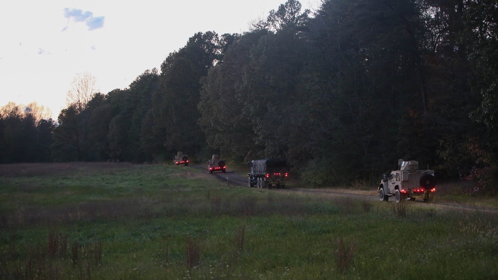 II MSB Conduct a Night Drivers Course with JLTV