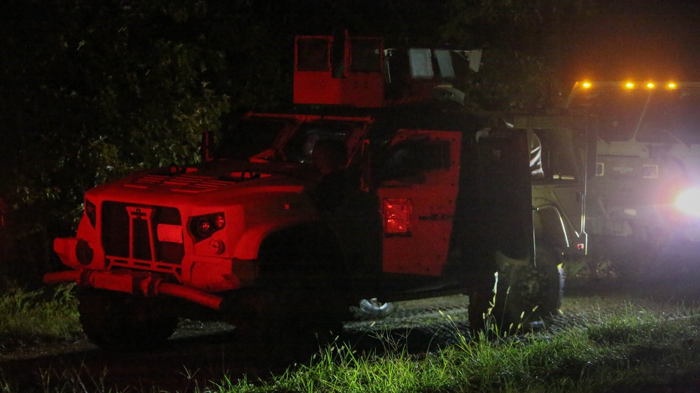 II MSB Conduct a Night Drivers Course with JLTV