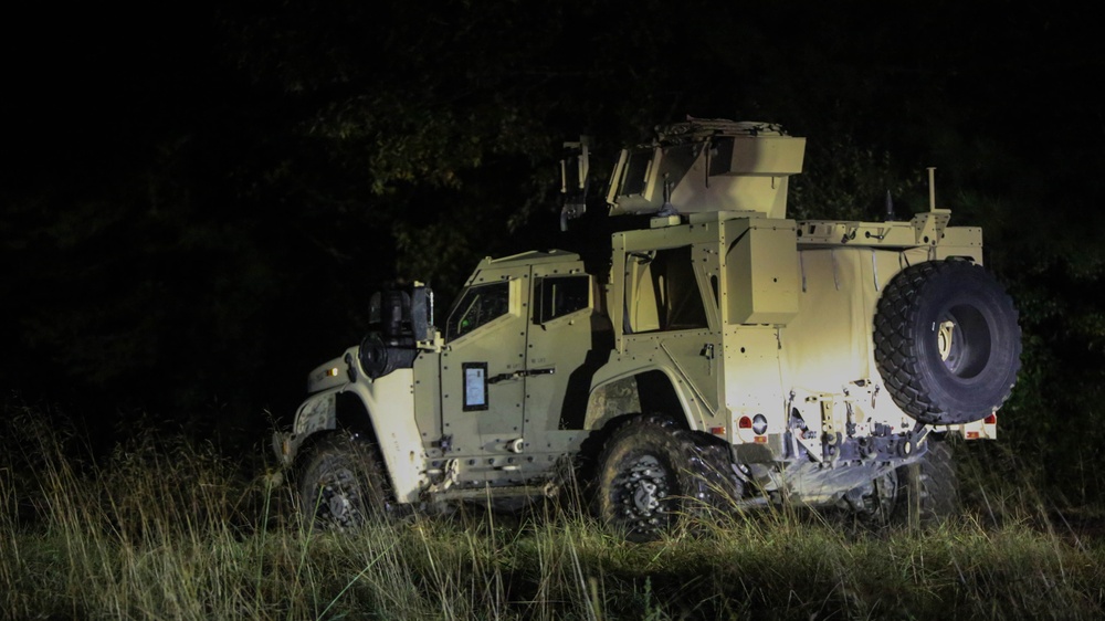 II MSB Conduct a Night Drivers Course with JLTV
