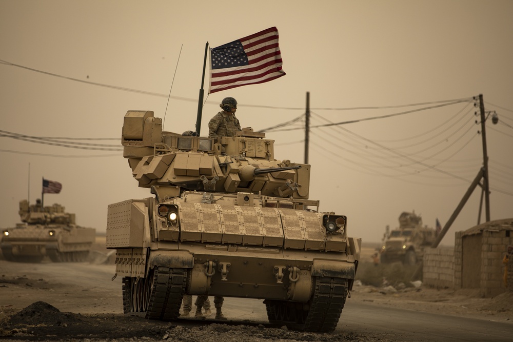 M2 Bradley Infantry Fighting Vehicles in Northeast Syria