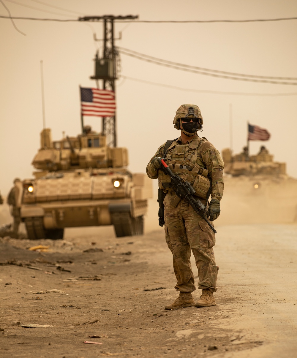 M2 Bradley Infantry Fighting Vehicles in Northeast Syria