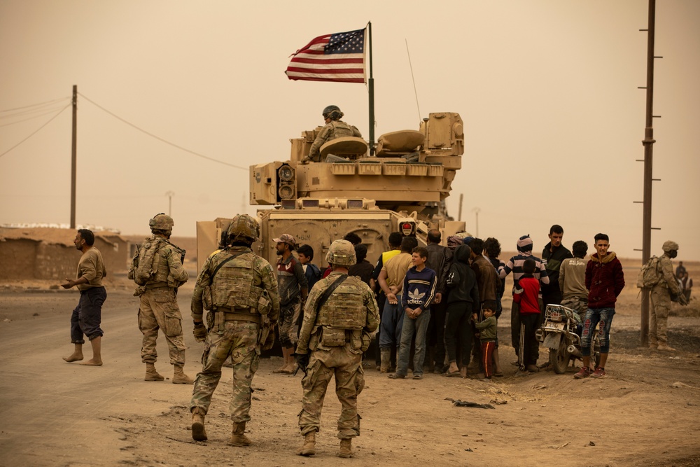 M2 Bradley Infantry Fighting Vehicles in Northeast Syria