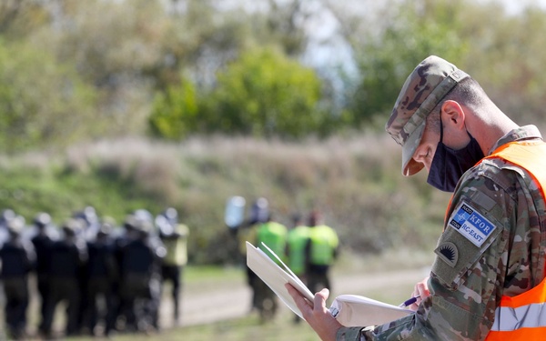 KFOR units conduct training exercise in support of Kosovo police