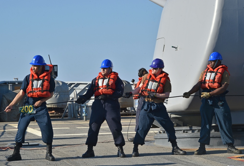 USS PHILIPPINE SEA RAS WITH USNS LEROY GRUMMAN/DEPLOYMENT