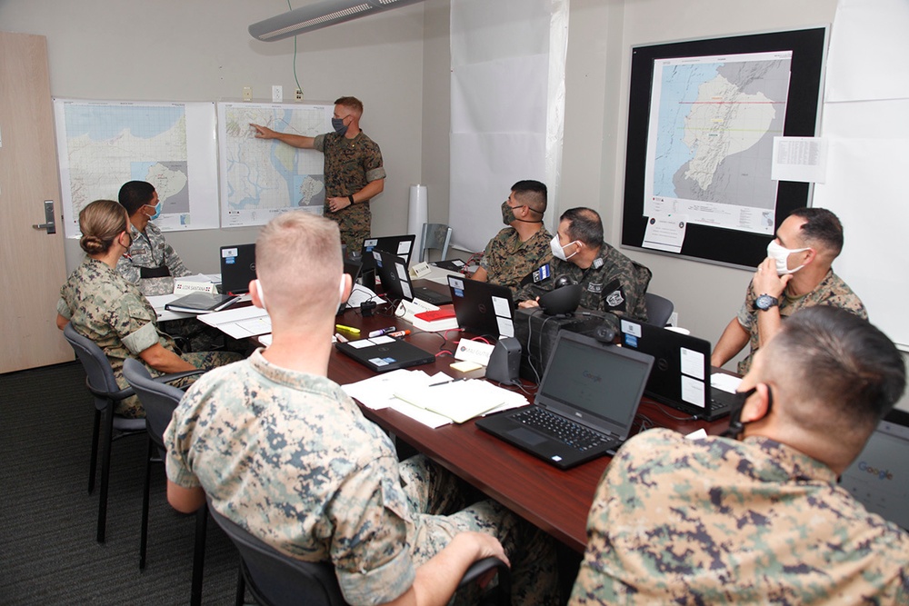 Task force Marines conduct planning exercise with partner nation military members