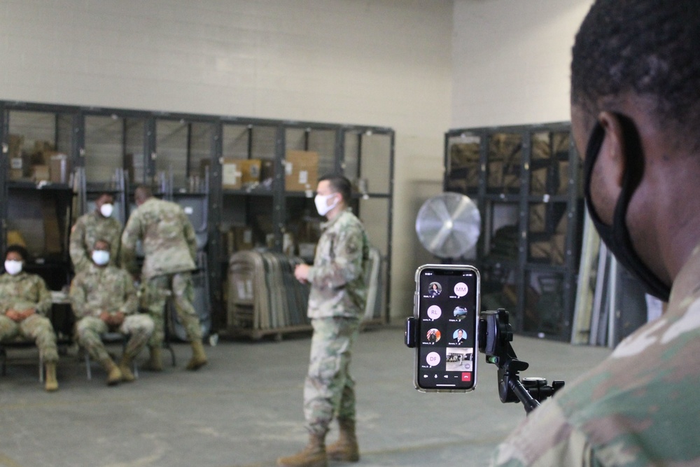 U.S. Army Reserve Soldiers adapt to battle assembly in a COVID Environment