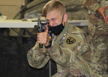 U.S. Army Reserve Soldiers adapt to battle assembly in a COVID Environment