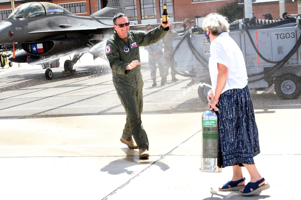 149th FW dedicates F-16 in honor of highest ranking member