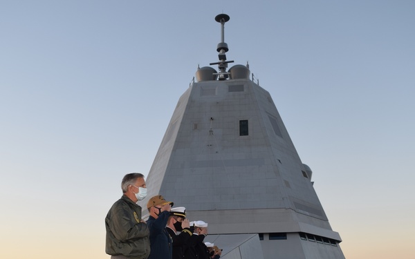 UNSECNAV Slavonic Visits USS Michael Monsoor