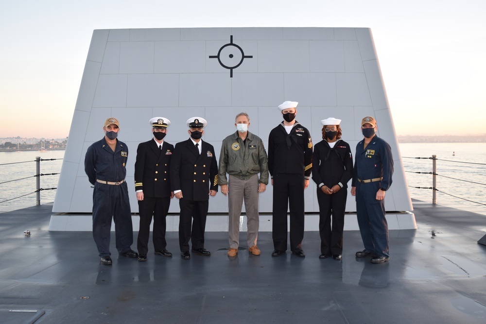 UNSECNAV Slavonic Visits USS Michael Monsoor