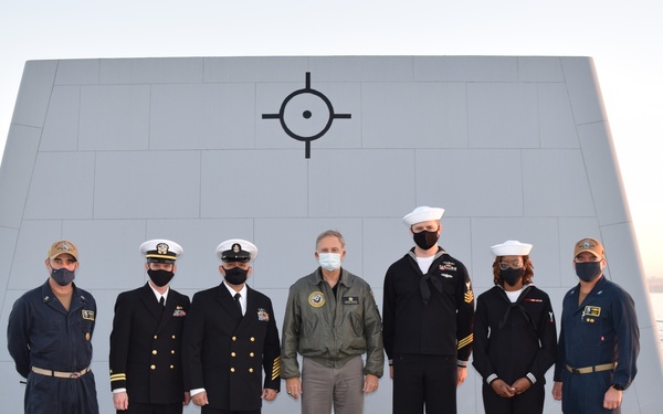 UNSECNAV Slavonic Visits USS Michael Monsoor