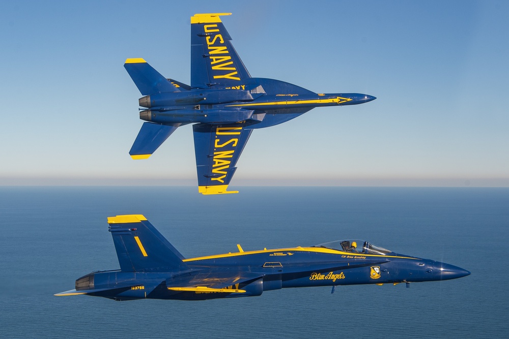 The Blue Angels Conduct Combined Flight