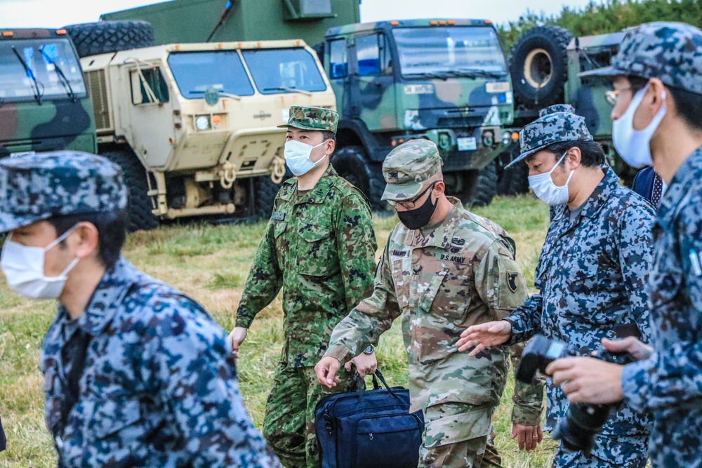 Japan State Minister of Defense visits U.S. Air Defense training site during Keen Sword