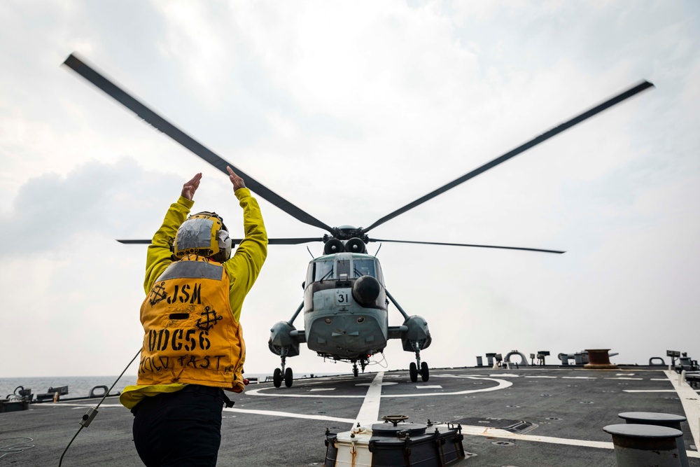 McCain conducts Cross-deck Flight Operations during Malabar 2020