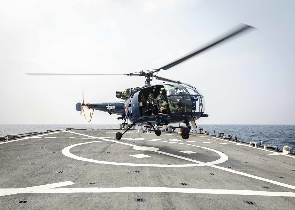 McCain conducts Cross-deck Flight Operations during Malabar 2020