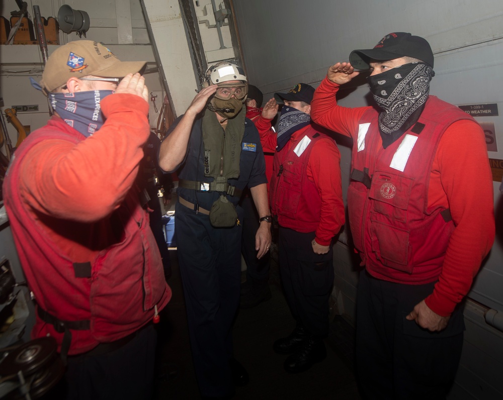 Commander, Carrier Strike Group 11 visits USS Ralph Johnson