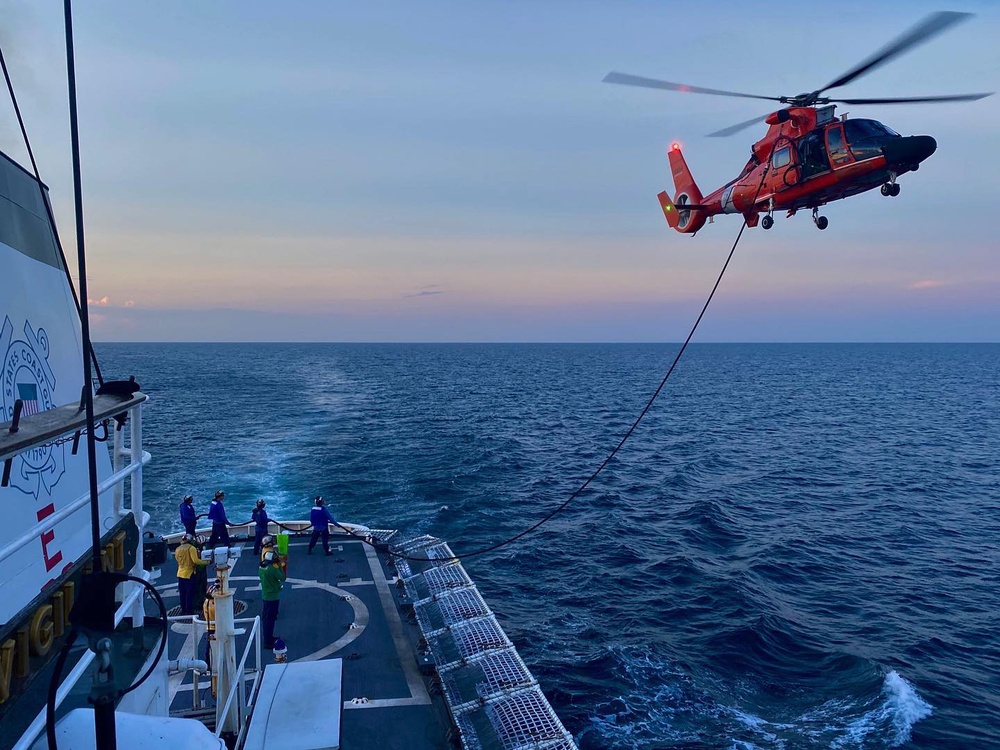 Coast Guard Cutter Vigilant conducting flight operations