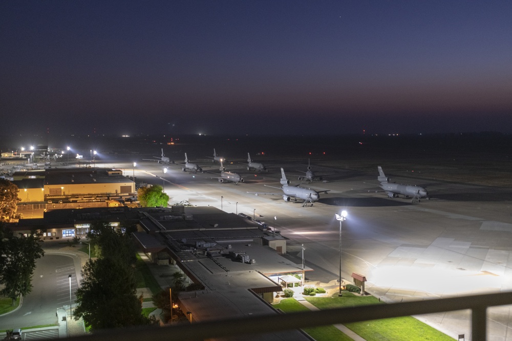 Flight line images from the Control Tower