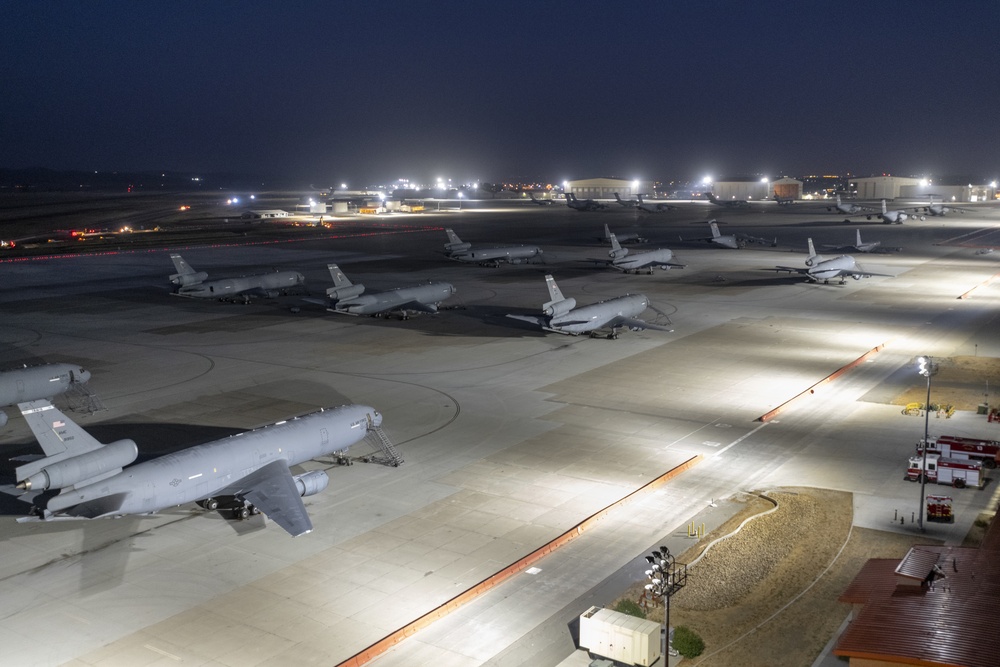 Flight line images from the Control Tower