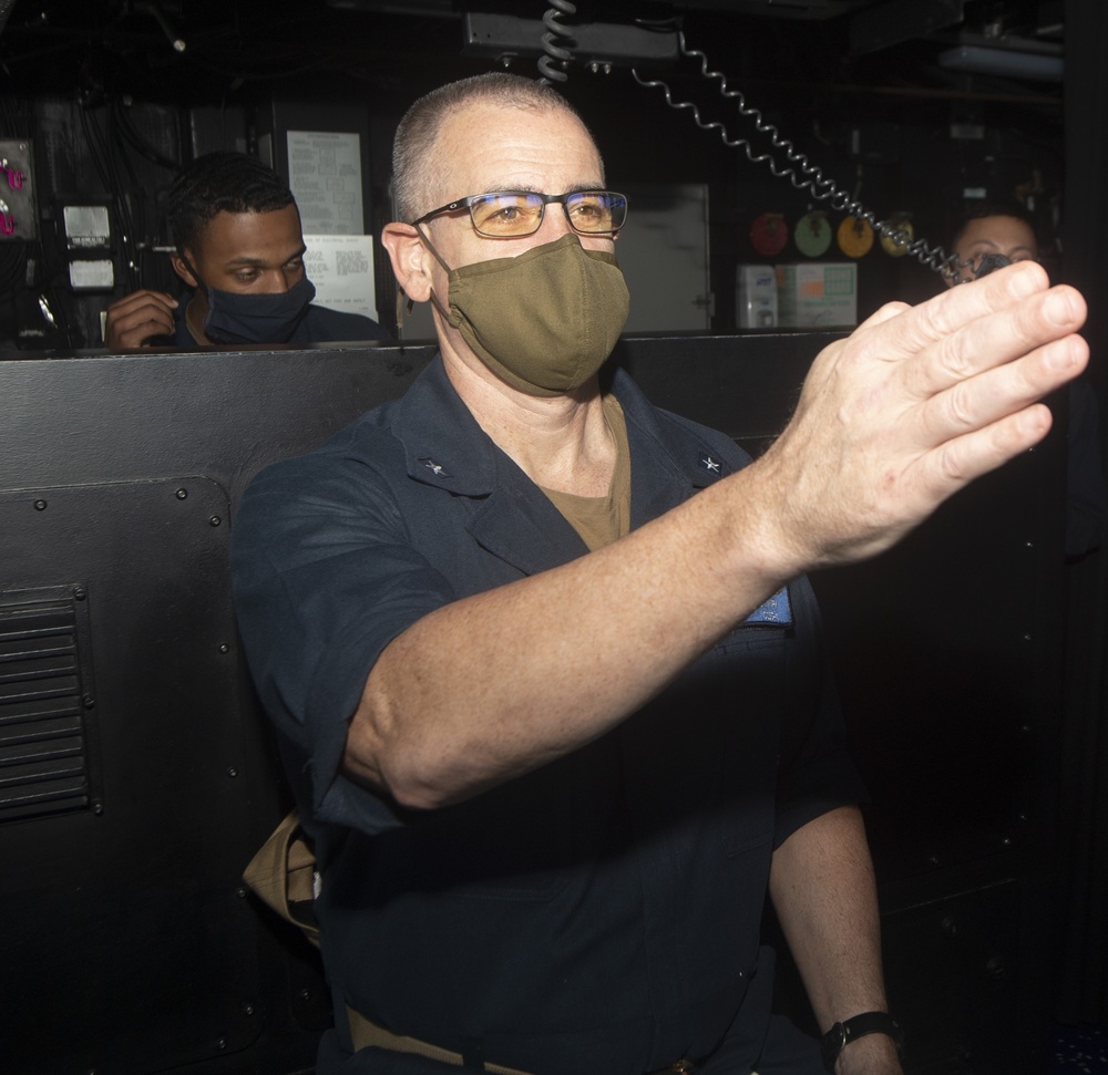 Commander, Carrier Strike Group 11 visits Ralph Johnson