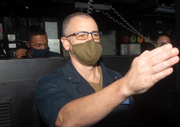 Commander, Carrier Strike Group 11 visits Ralph Johnson