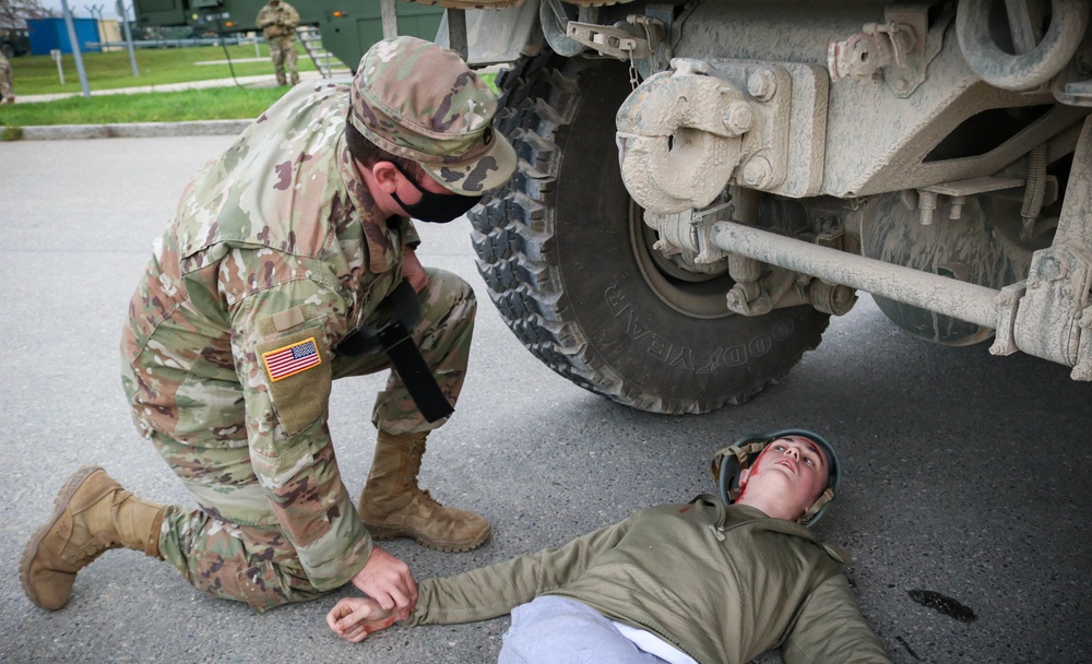 Fort Hood based Soldiers respond to mock mass casualty vehicle collision