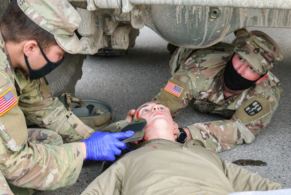 Fort Hood based Soldiers respond to mock mass casualty vehicle collision
