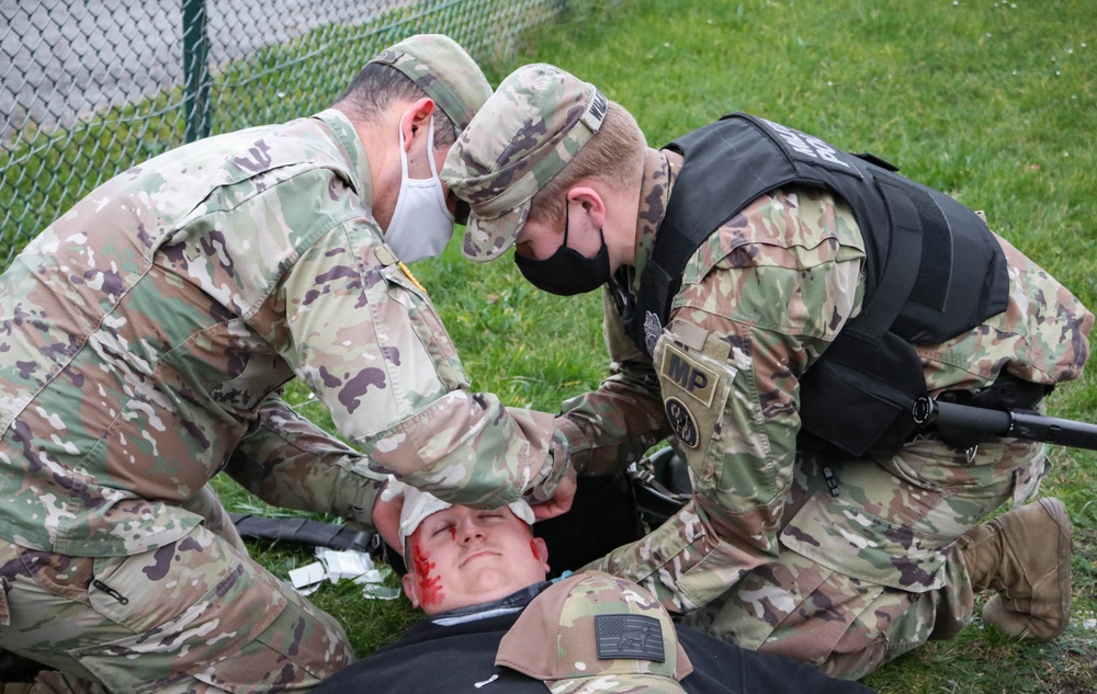 Maryland National Guard, Fort Hood Soldiers respond to mock mass casualty vehicle collision