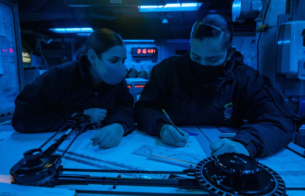 Sailors Track Contacts in CIC