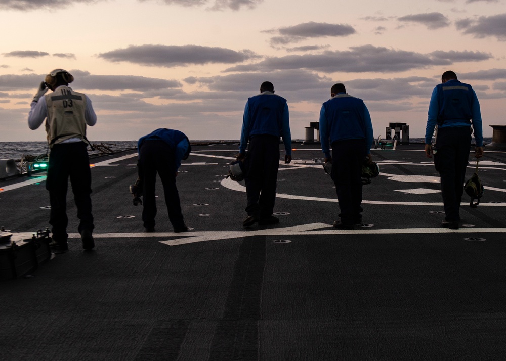 USS Curtis Wilbur Flight Operations