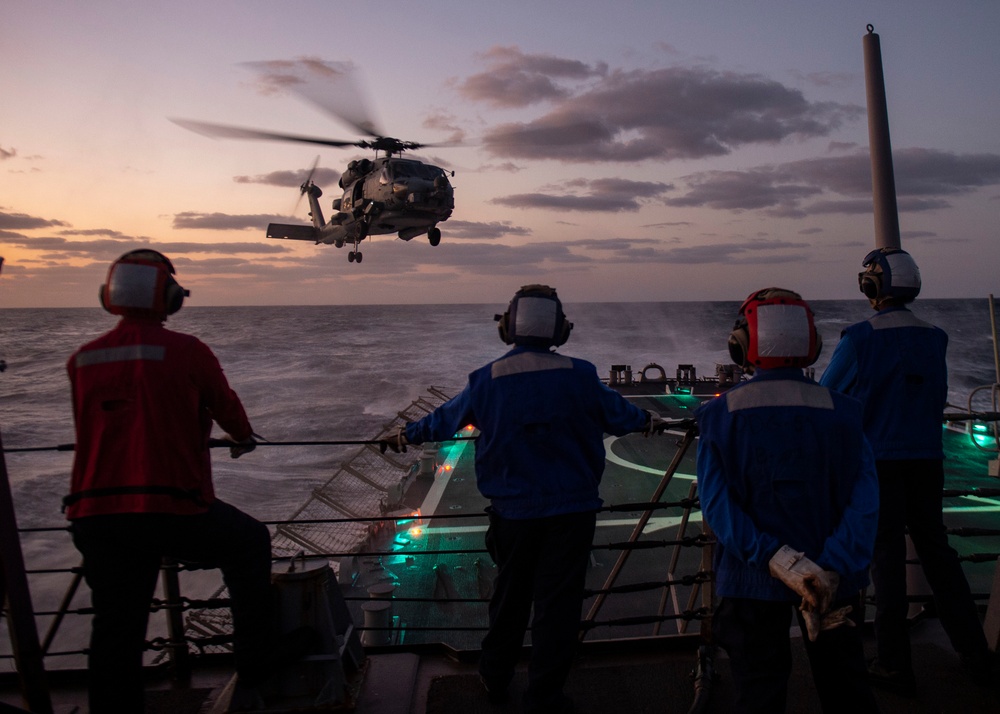 USS Curtis Wilbur Flight Operations