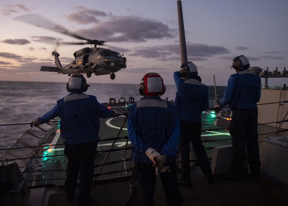 USS Curtis Wilbur Flight Operations