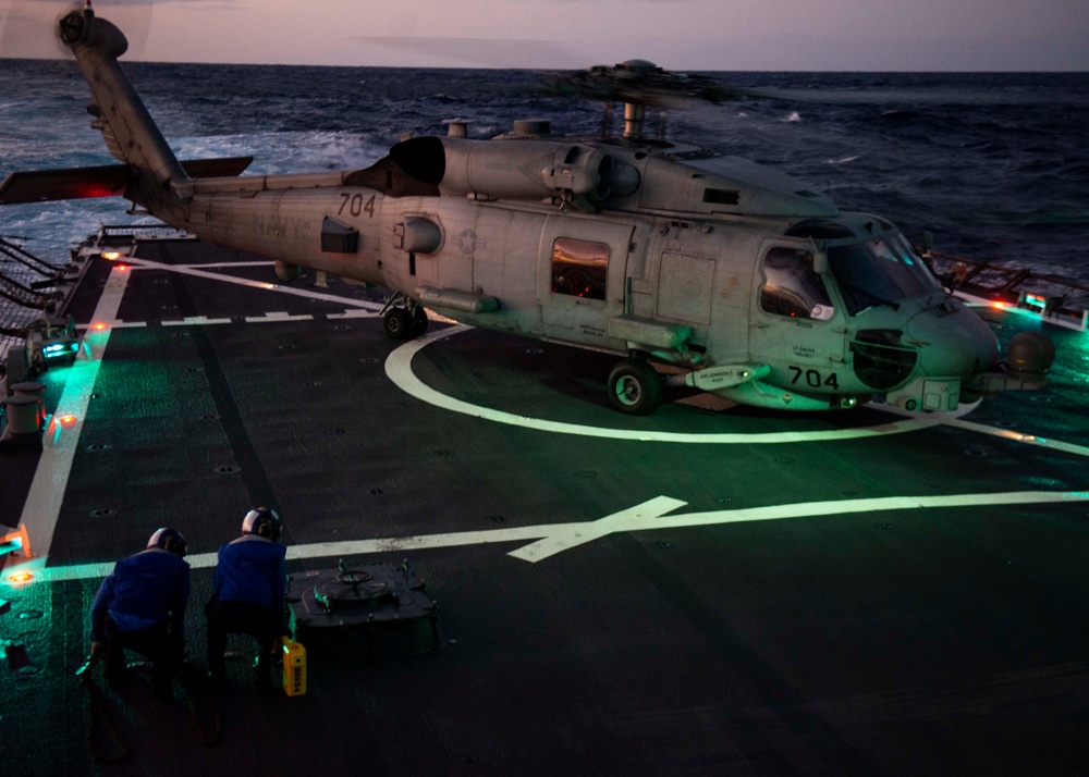 USS Curtis Wilbur Flight Operations