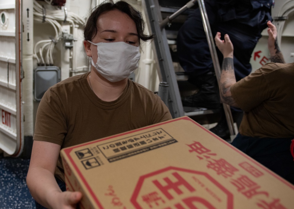 USS Barry Conducts a Replenishment at Sea