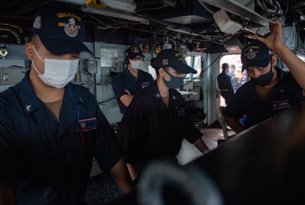 USS Barry Conducts a Replenishment at Sea