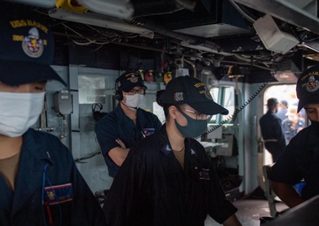 USS Barry Conducts a Replenishment at Sea