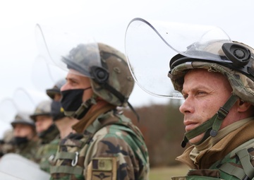 Moldovan Army conducts crowd control training