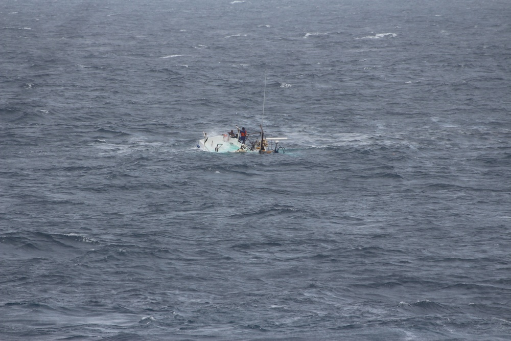 Coast Guard Cutter James rescues four people from sinking vessel off Costa Rica