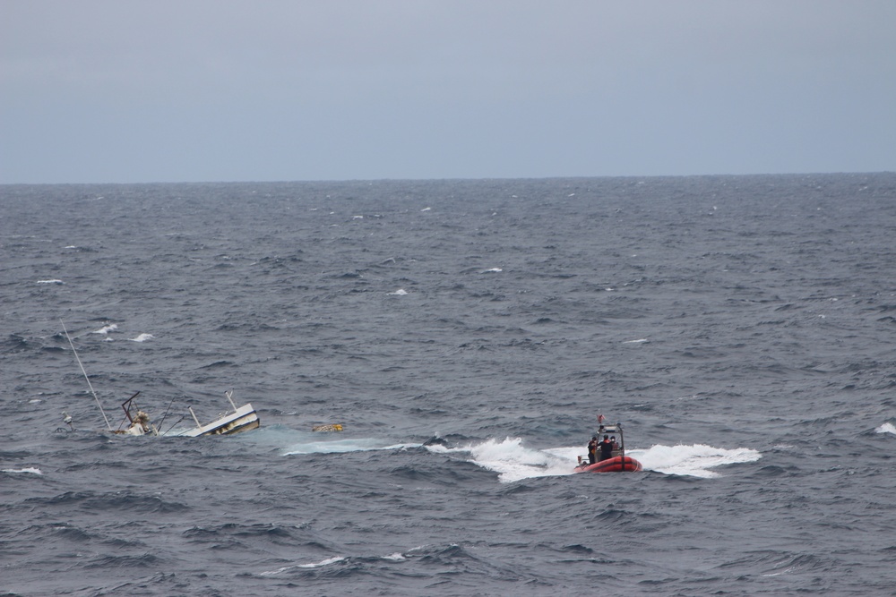 Coast Guard Cutter James rescues four people from sinking vessel off Costa Rica