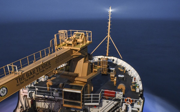 Coast Guard Cutter Elm services buoys along Oregon Coast